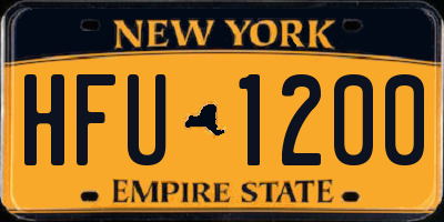 NY license plate HFU1200