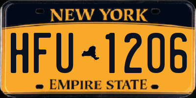 NY license plate HFU1206
