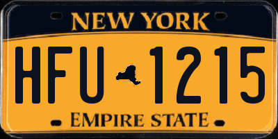 NY license plate HFU1215