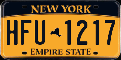 NY license plate HFU1217