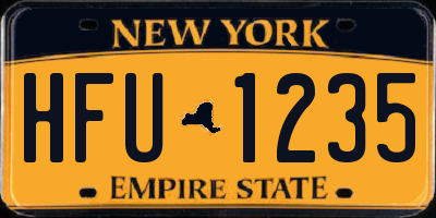 NY license plate HFU1235