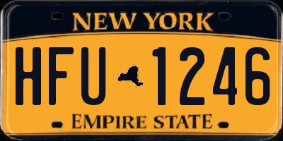 NY license plate HFU1246