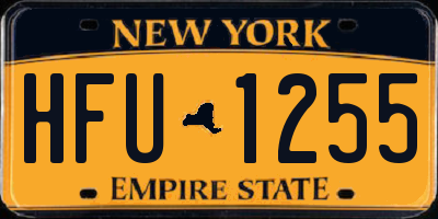 NY license plate HFU1255