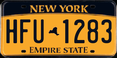 NY license plate HFU1283