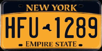 NY license plate HFU1289