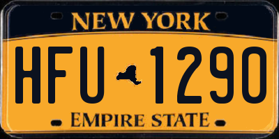 NY license plate HFU1290