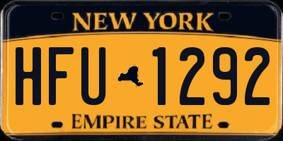 NY license plate HFU1292