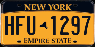 NY license plate HFU1297