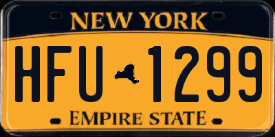 NY license plate HFU1299