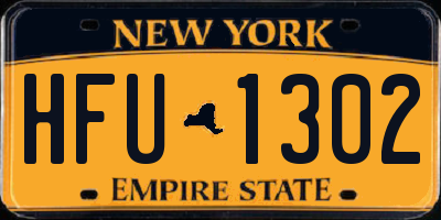 NY license plate HFU1302