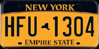 NY license plate HFU1304
