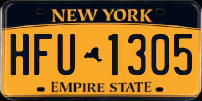 NY license plate HFU1305