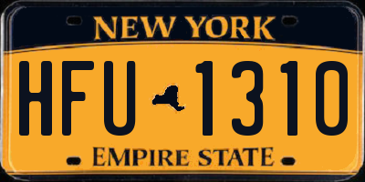 NY license plate HFU1310