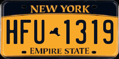 NY license plate HFU1319