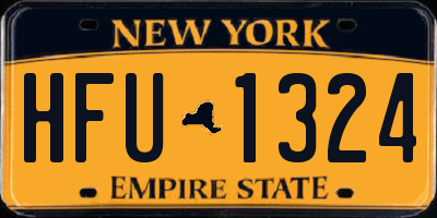 NY license plate HFU1324