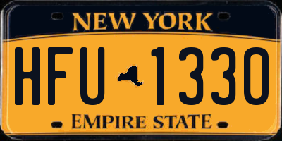 NY license plate HFU1330