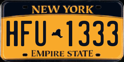 NY license plate HFU1333