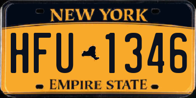 NY license plate HFU1346