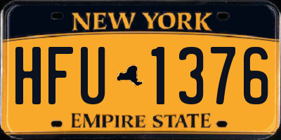 NY license plate HFU1376