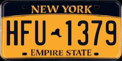 NY license plate HFU1379