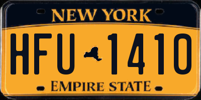 NY license plate HFU1410