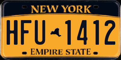 NY license plate HFU1412