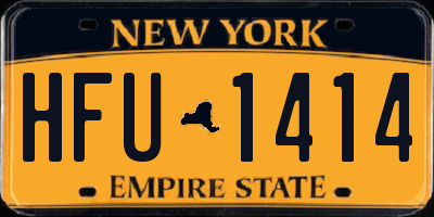 NY license plate HFU1414