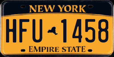 NY license plate HFU1458