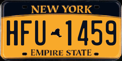 NY license plate HFU1459
