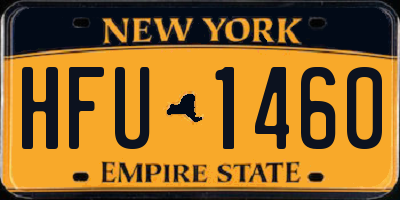 NY license plate HFU1460