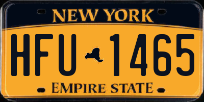 NY license plate HFU1465