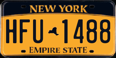 NY license plate HFU1488