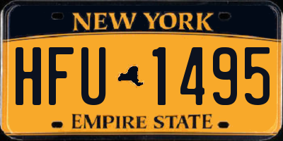 NY license plate HFU1495