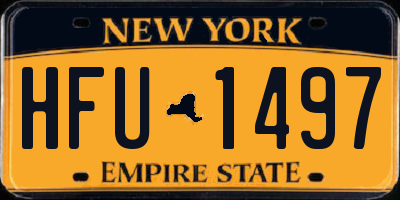 NY license plate HFU1497