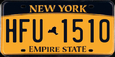 NY license plate HFU1510