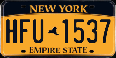 NY license plate HFU1537