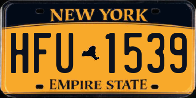 NY license plate HFU1539