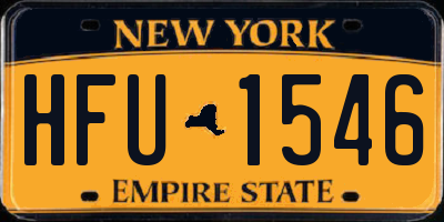 NY license plate HFU1546