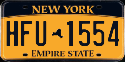 NY license plate HFU1554
