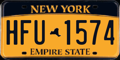 NY license plate HFU1574