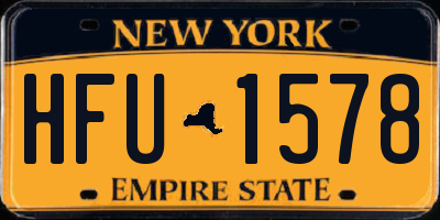 NY license plate HFU1578