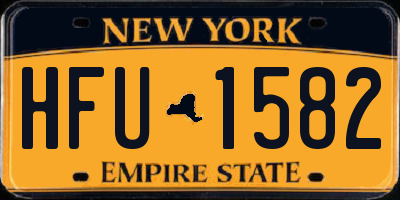 NY license plate HFU1582