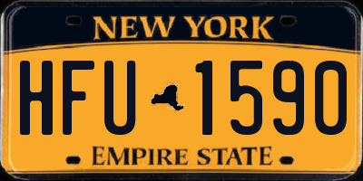 NY license plate HFU1590