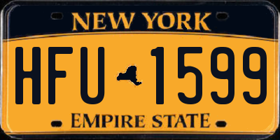 NY license plate HFU1599