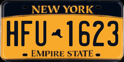 NY license plate HFU1623
