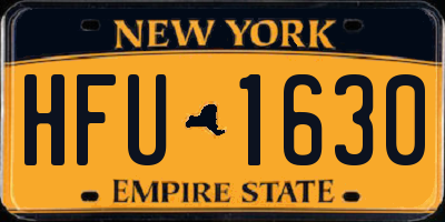 NY license plate HFU1630