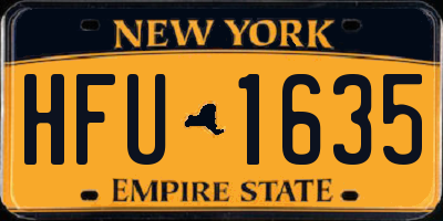 NY license plate HFU1635