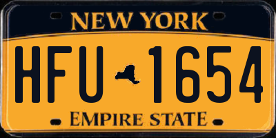 NY license plate HFU1654