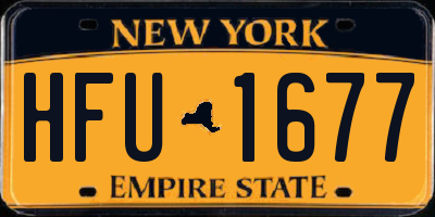 NY license plate HFU1677