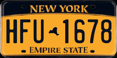 NY license plate HFU1678